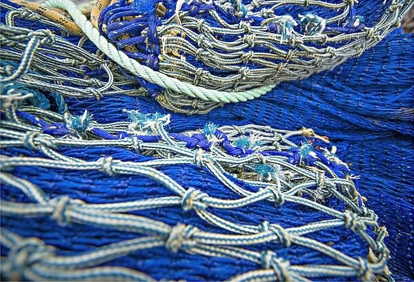Trawler fishing chains and ropes, Shetland Island, Scotland