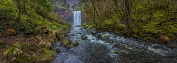 Framed Print : Trentham waterfall in the Spring, Trentham, central Victoria, Australia Framed Print : Trentham waterfall in the Spring, Trentham, central Victoria, Australia