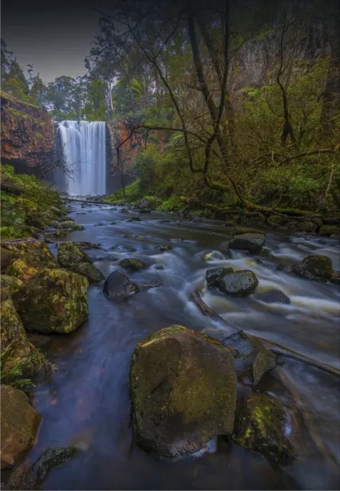 Framed Print : Trentham waterfall in the Spring, Trentham, central Victoria, Australia Framed Print : Trentham waterfall in the Spring, Trentham, central Victoria, Australia