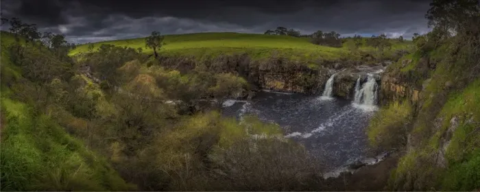 Framed Print : Turpin waterfall in the Spring, Kyneton, central Victoria, Australia