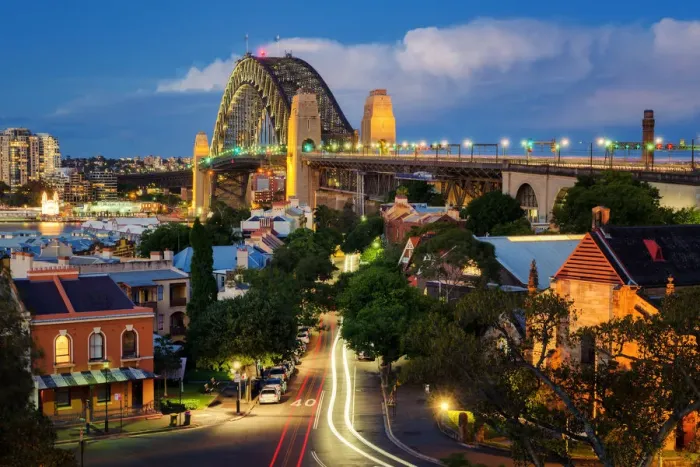 Framed Print : Twilight over the Harbour Bridge