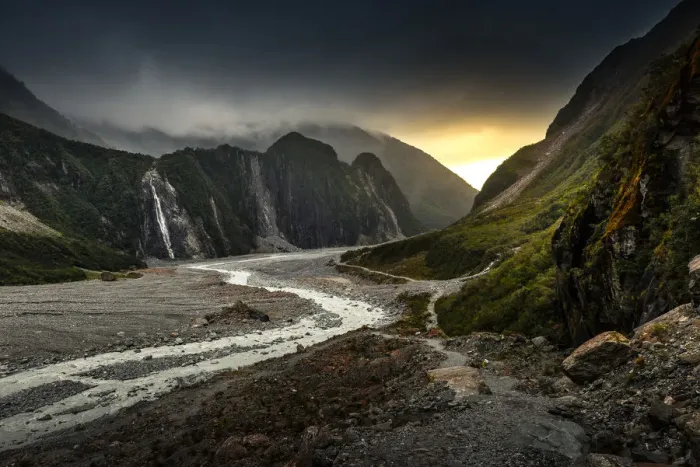 Framed Print : The Valley of Fox Glacier, New Zealand