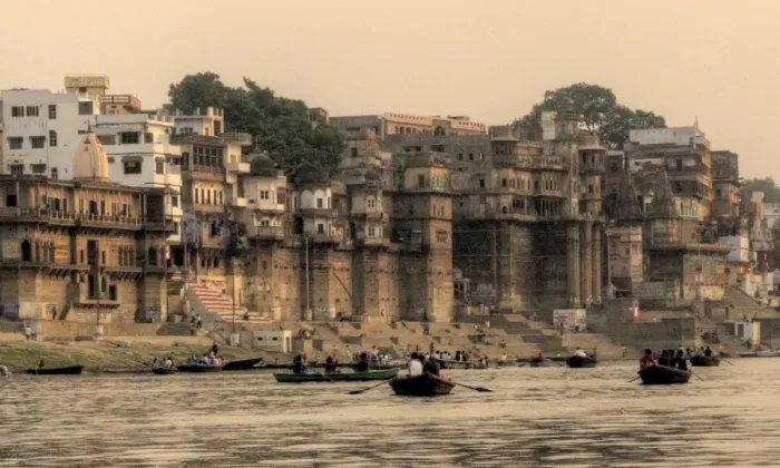 Framed Print : Varanasi famous bath Ghats on Ganges river Framed Print : Varanasi famous bath Ghats on Ganges river