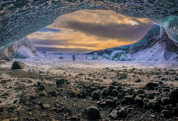 Vatnajokull glacier and cave, Iceland