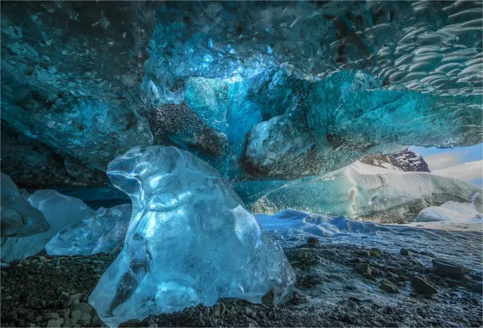 Framed Print : Vatnajokull glacier and cave, Iceland Framed Print : Vatnajokull glacier and cave, Iceland