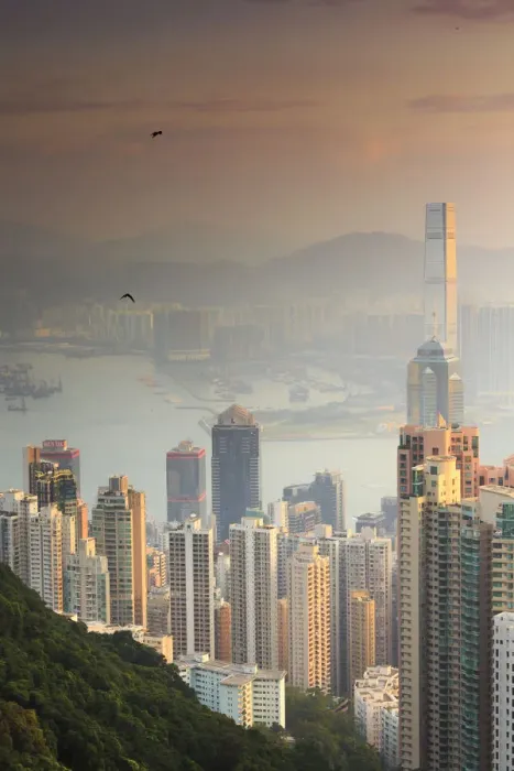Framed Print : Victoria harbor, Hong Kong