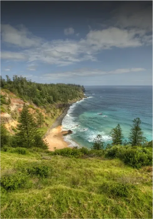 Framed Print : View to Anson bay on Norfolk Island, South Pacific Framed Print : View to Anson bay on Norfolk Island, South Pacific