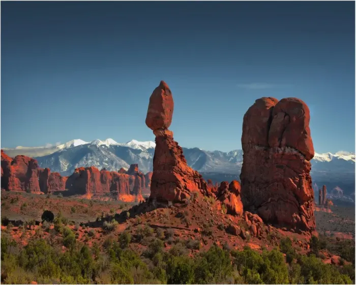 Framed Print : A view of Arches National Park, which is situated in the South-western region of the United States, in the state of Utah