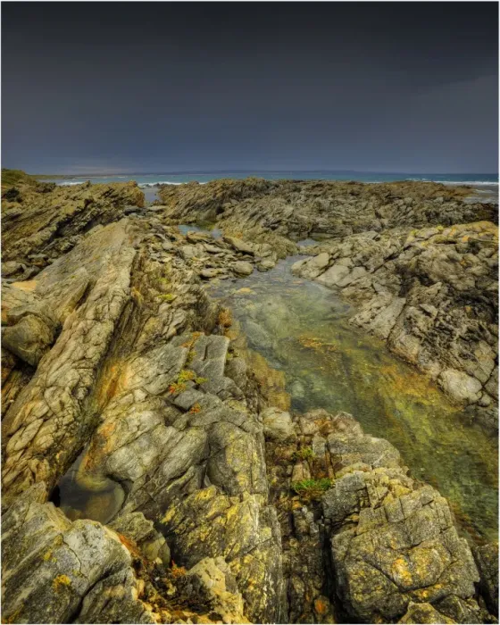 Framed Print : The view of Bass Strait at Denby point, King Island Tasmania