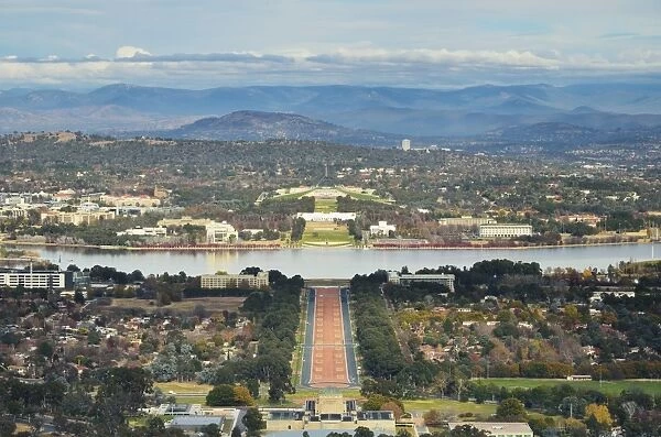 View of Canberra and Lake Burley Griffin