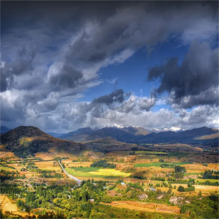 Framed Print : View to the Cardrona Valley, near Queenstown, South Island of New Zealand Framed Print : View to the Cardrona Valley, near Queenstown, South Island of New Zealand