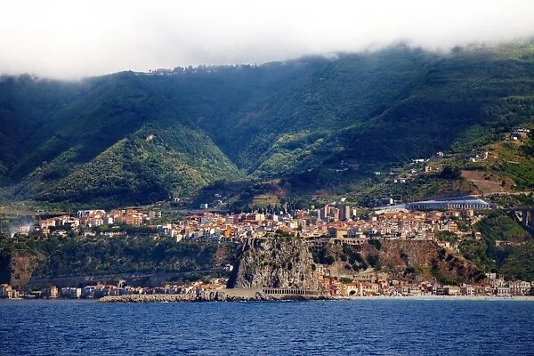 View of the Chianalea and Castle of Scilla, Calabria, Italy