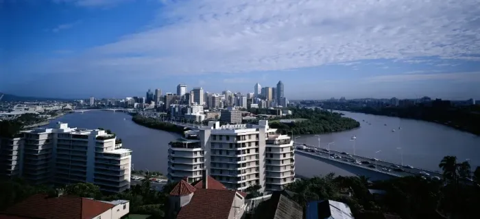 Framed Print : View of City in Brisbane, Australia Framed Print : View of City in Brisbane, Australia