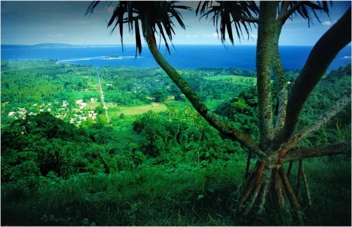 Framed Print : A view to the coastline, Island of Efate, Vanuatu
