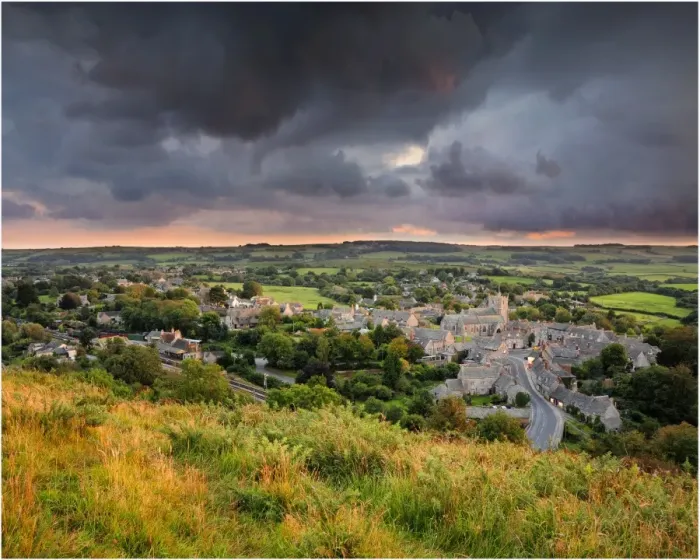 Framed Print : A view to Corfe Castle, Dorset, England Framed Print : A view to Corfe Castle, Dorset, England