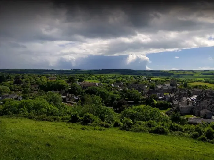 Framed Print : View at Corfe Castle, Dorset, Isle of Purbeck, England, United Kingdom Framed Print : View at Corfe Castle, Dorset, Isle of Purbeck, England, United Kingdom