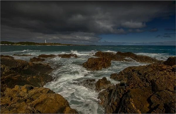 A view of Currie Harbour and Bass Strait, King Island Tasmania