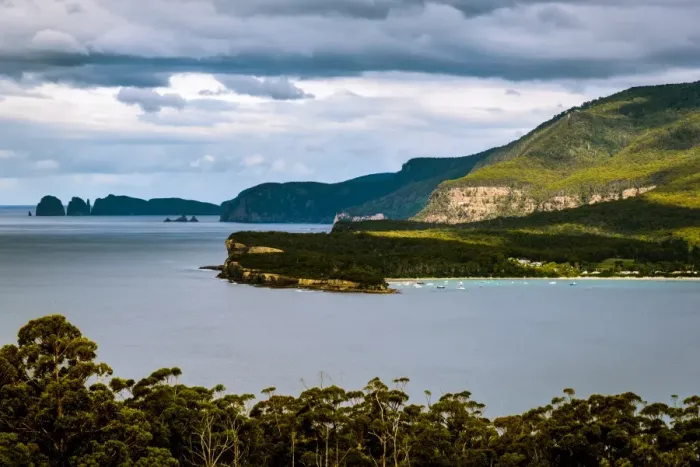 Framed Print : View to Eaglehawk Neck at Tasman Peninsula