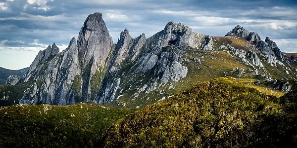 View to Federation Peak in Eastern Arthur Range, Southwest Tasmania