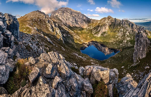 View to Frenchmans Cap from North Col, Franklin-Gordon Wild Rivers National Park, Tasmania
