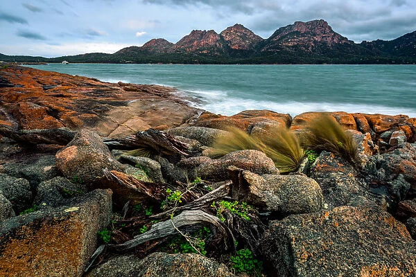 View to the Freycinet Peninsula Hazards from Coles Bay