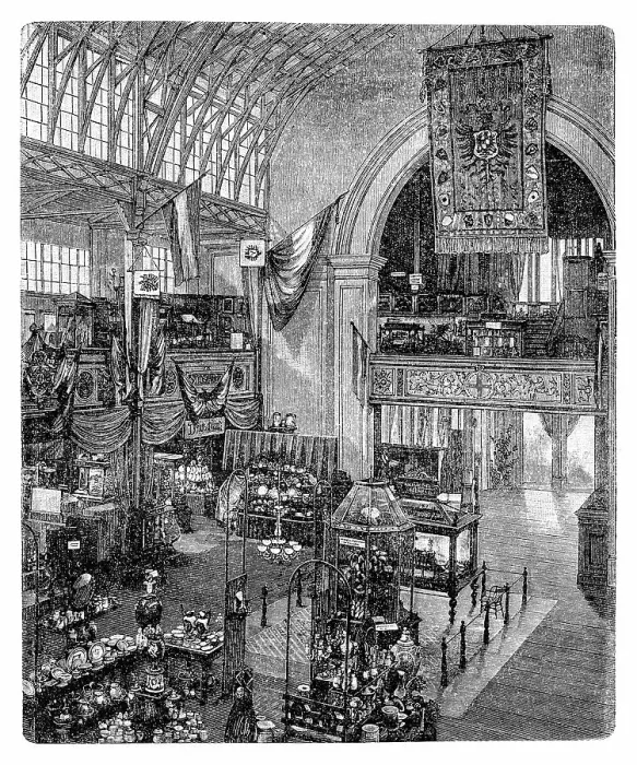 Framed Print : View of the German exhibition. Sydney World's Fair 1879-80