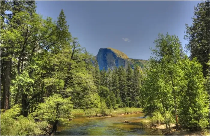 Framed Print : A view to half dome in Yosemite national park, California Framed Print : A view to half dome in Yosemite national park, California