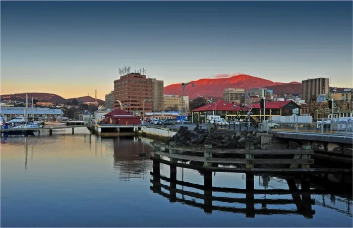 Framed Print : A view of the Hobart waterfront, southern Tasmania Framed Print : A view of the Hobart waterfront, southern Tasmania