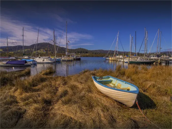Framed Print : A view of the Huon river in southern Tasmania Framed Print : A view of the Huon river in southern Tasmania