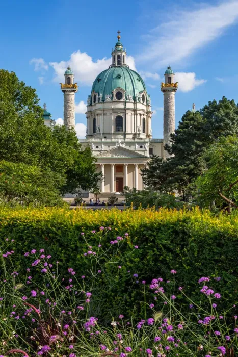 Framed Print : View of Karlskirche (St. Charless Church), Vienna, Austria