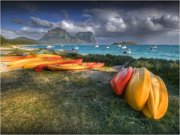 View across the lagoon at Lord Howe Island