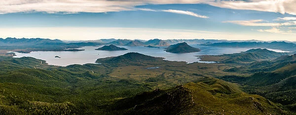 View of Lake Pedder from mt Anne in Southwest Tasmania