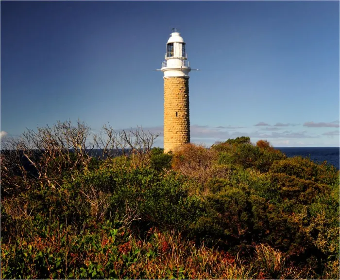 Framed Print : A view to the lighthouse at Eddystone Point, on the east coastline of Tasmania