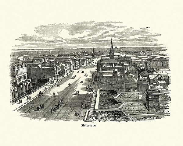 View of Melbourne, Australia, 19th Century