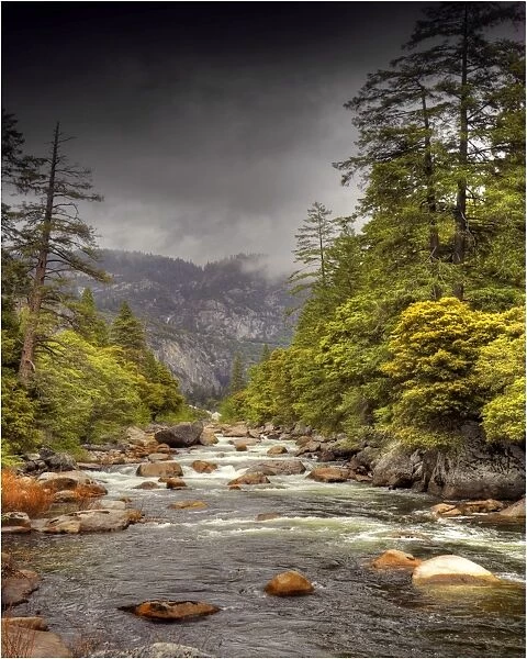 A view of the Merced River in Yosemite national Park, California, USA