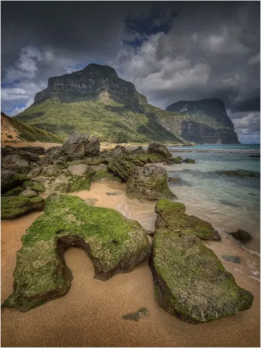 Framed Print : View to mount Gower Lord Howe Island