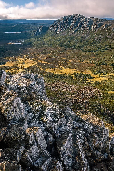 View to Mount Jerusalem from the Temple in Walls of Jerusalem National Park, Tasmania