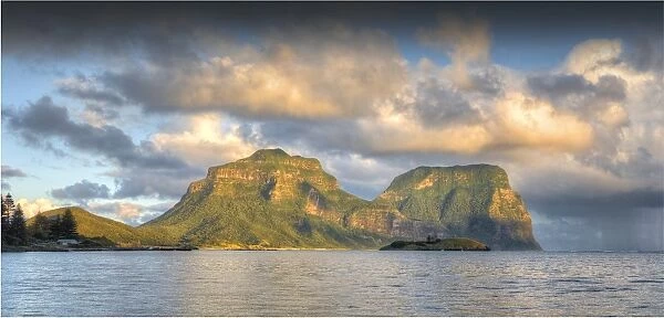 View to the mountain peaks on Lord Howe Island