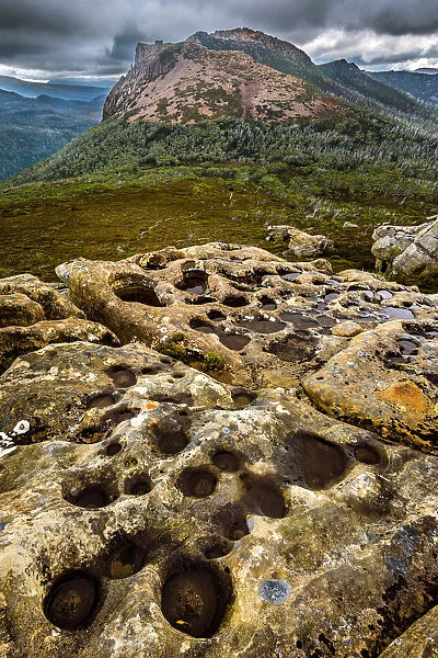 View to mountt Hugel in Lake St Clair National Park, Tasmania