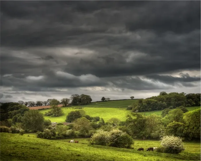 Framed Print : A view near the village of Piddlethrenthide, Dorset, England, United Kingdom