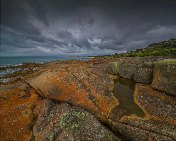 A view at north east point on Flinders Island, Bass Strait, Tasmania, Australia