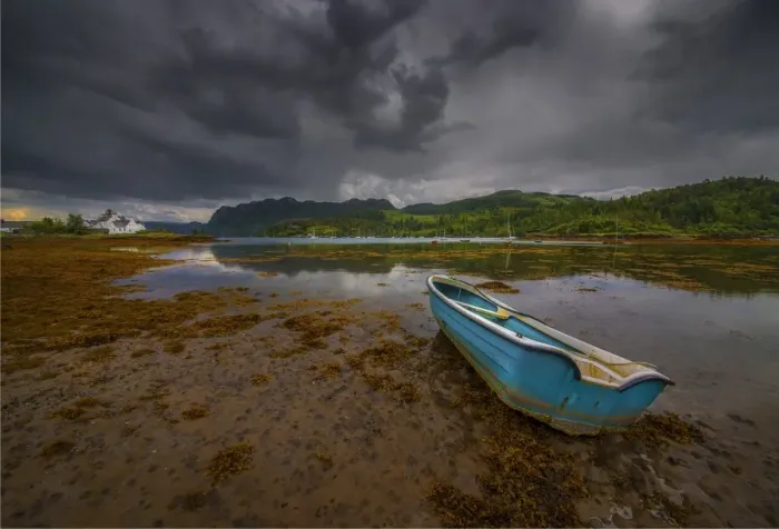 Framed Print : A view to Plockton Harbour, in the county of Ross, Scottish highlands