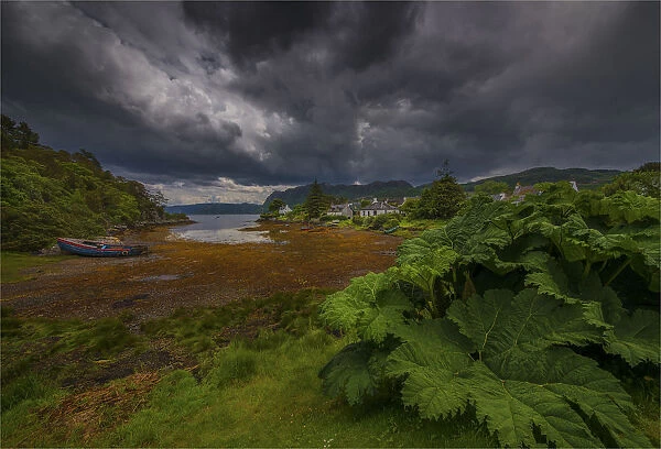 A view to Plockton Harbour, in the county of Ross, Scottish highlands