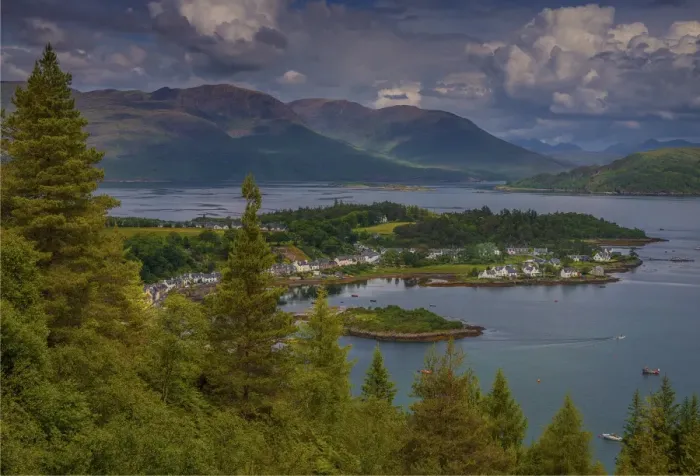 Framed Print : A view to Plockton Harbour, in the county of Ross, Scottish highlands