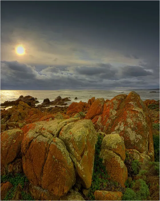 Framed Print : A view of Porkies beach, King Island, Bass Strait, Tasmania, Australia