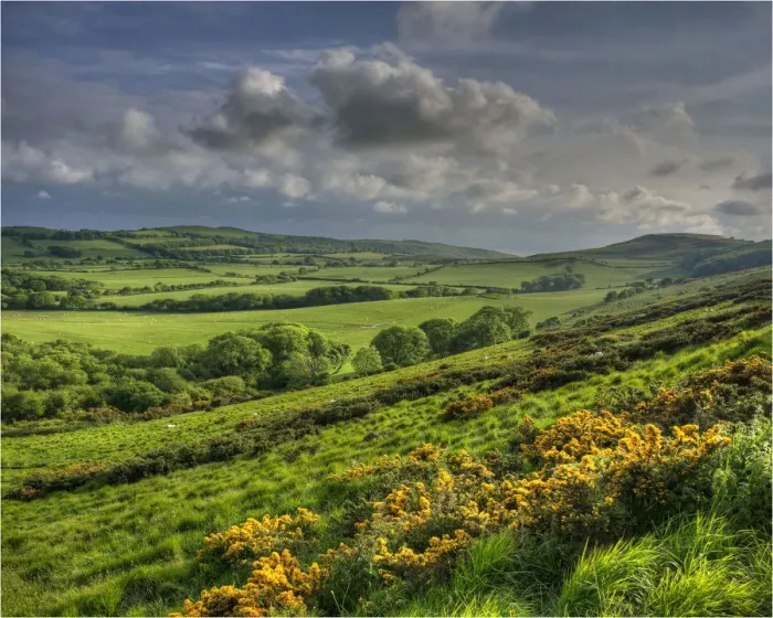 Framed Print : A view over the Purbeck hills, Dorset, England, United Kingdom Framed Print : A view over the Purbeck hills, Dorset, England, United Kingdom