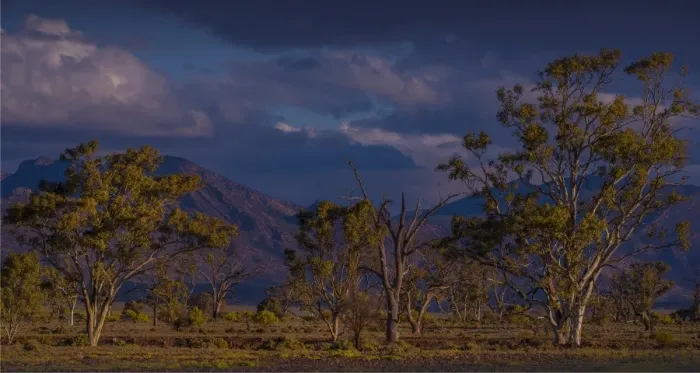 Framed Print : View to the remote and spectacular mountains of the Flinders Ranges in outback South Australia
