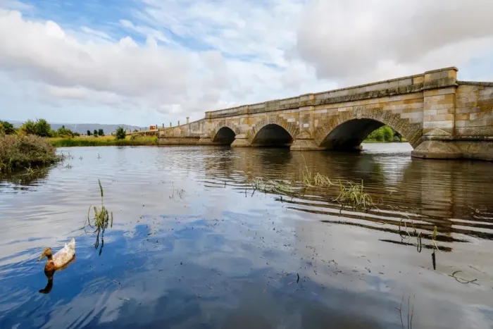Framed Print : View of Ross Bridge, Ross, Central Tasmania, Australia