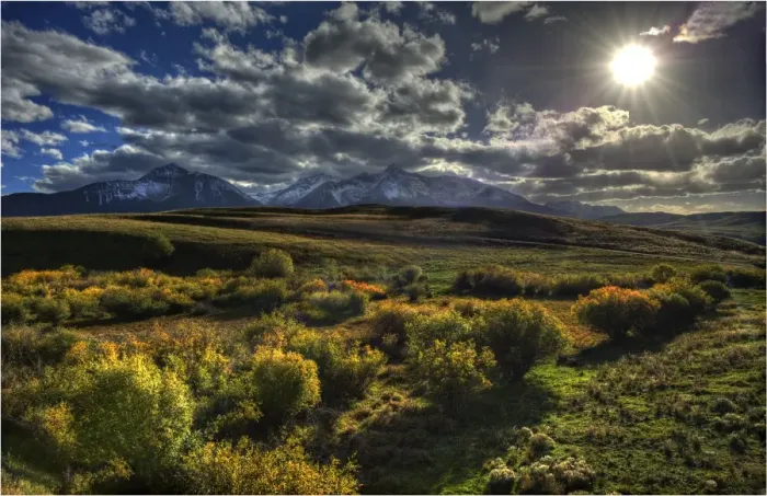 Framed Print : A view towards the San Juan mountains, Colorado, south west United States of America Framed Print : A view towards the San Juan mountains, Colorado, south west United States of America