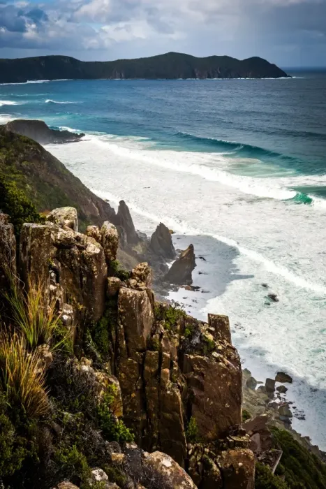 Framed Print : View to South East Cape at South Coast track, Southwest Tasmania Framed Print : View to South East Cape at South Coast track, Southwest Tasmania